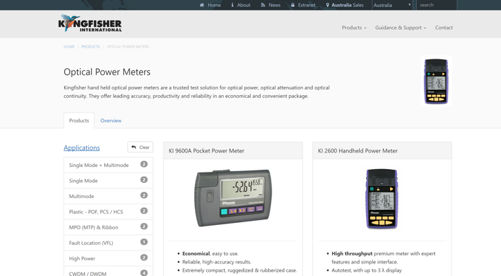 Website Update: Products Section